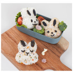 토끼 주먹밥틀 소풍 도시락 동물 모양틀 김펀치 세트