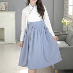 생활한복 실과바늘 가람슬기 이중깃 철릭원피스 하늘 찰랑 개량 원피스 S