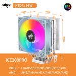 Rgb 파이프 4 Aigo PWM Intel 6 1156 1155 PC 히트 3PIN AM2 AM3 AM4 2 1700 쿨러 냉각 CPU AMD 자동 라디에이터 팬 1366 115