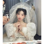 신부 면사포 프러포즈 웨딩 스튜디오 사진 여행 머리 장식 초센센 시리즈 면사포