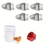 치킨 피더 가금류 DIY 방수 포트 키트 버킷 탱크 배럴 빈 중력 피드 트로프