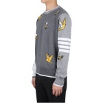 톰브라운 사선 펀믹스 버드 앤 비 니트 MKA444F