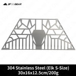 기어 야외 바베큐 화로 캠핑 요리 장작 난로 이동식 연소 플랫폼 그릴 그물 크기 1개 1 Elk S-Size