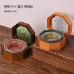 고급 해당화 유리 팔찌 케이스 목걸이 에메랄드 옥팔찌 수납 케이스 고법 팔찌 원목 팔찌 케이스