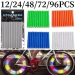 자전거 스포크 반사 스트라이프 반사판 철사 램프 경고 테이프 MTB 도로 액세서리 12