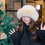 여성 겨울 풍성 퍼 털모자 인조모피 방한 버킷햇 3색 몽골모자 털모자 방한모자 겨울모자