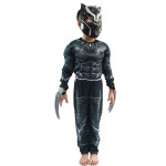 의상 복면 아동복 세트 역할수행 흑표 블랙팬서 코스프레 핼러윈 근육복 시니어