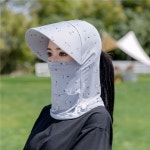 풍년 농사 고급 얼굴 햇빛 가리개 썬캡 플라워 프린팅 4종 농업용 농장 작업 필수