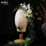 insson 상쾌한 조화 청록식 꽃 넝쿨 화환 머리 장식 스튜디오 웨딩드레스 여행 헤어 액세서리