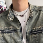 다크 윈드 레드문 목걸이 여소중 디자인 감각 체인 힙합 스웨터 체인 콜드 초커 목걸이 H1007