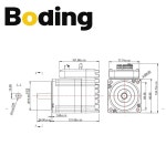 BODING JMC 하이브리드 통합 폐쇄 루프 스텝퍼 서보 모터 드라이버 2 상 Nema34 4 5N m 2000rpm 6A i 24-80VDC HSS86-60-45