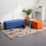 가죽 커피숍 대기의자 사각스툴 수납의자 인테리어 수납 가로30 세로30 높이35cm 수납 가로30 세로30 높이35cm 오렌지색