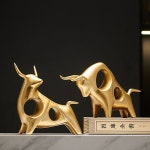 황소 장 증권 사무실 재물 앰버 소재 스몰 월스트리트 월가 재물복 개업 사이즈 조각 회사 냉주동 장식 냉주동 스몰 사이즈