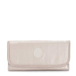 키플링 Kipling 가방 여성용 머니 랜드 RFID 해커 방지 기술 나일론 스냅 지갑 메탈릭 글로우