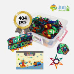 WOODPEER 우드피아 브레인 자석 블럭 404pcs 두뇌발달 교구 돌봄교실