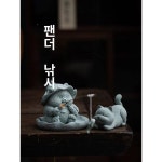 금산당국조문창 팬더낚시공소 스트레스 해소 작은상자 어항 취미장식찻상 탁자상차총
