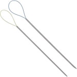 2pcs 바늘 도구 스내그 나브 잇 나사산 마법 가죽 풀러 공예 손 바느질 뜨개 자수용