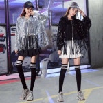 재즈댄스 의상 여댄스 세트 한국판 스팽글 탑 송년회 재즈풍 모던청춘댄스 공연복