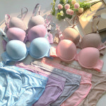 래디쉬웨어 파스텔 면 볼륨업 여성속옷 브라팬티세트 5색상 N1002