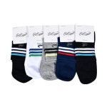 발목 골지 컬러 남성 캐주얼 중목양말 5켤레