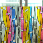 물로붙이는 무점착 창문 유리 시트지 스테인드글라스 사생활보호 햇빛차단 비산방지 JXL-091