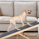 강아지 계단 발판 경사 2단 높이의 애견 프레임 스텝 조절