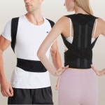 제네비 굽은등 라운드숄더 목 어깨 허리 자세교정밴드 1개 제네비교정웨어M