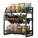 꺼내기편한 45도 소스병 수납 철제 3단 선반 편의점 과자 씽크대 마트 랙