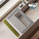 다용도 싱크대 건조 매트 실리콘 물빠짐 트레이 올리브