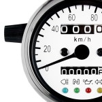 RISE CORPORATION 오토바이 속도계 LED 백라이트 기능 140 KM H 기계식 60 파이 T07Z9990006WH