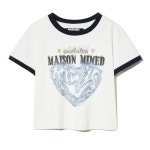 메종미네드 메종미네드 DOODLE HEART RINGER HALF T