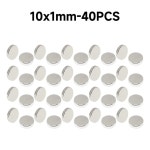 자석 다리미 흡수성 영구 냉장고 스티커 원형 시트 공예 사무실 1개 9 10x1mm- 40PCS