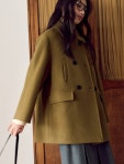 구호플러스 구호플러스 Double Pea CoatDeep Olive KE4X30M15H