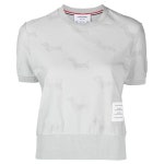 톰브라운 Terry Jacquard Hector Tee Women 톰브라운 테리 자카드 헥터 티셔츠 여성 050 PF24-FJS185A-J0157 00