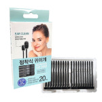 비케이플러스 점착식 귀이개 20개입 이어 클린 접착제도포 이물제거 귀청소