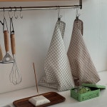나이스키친 키친 크로스 Kichen Cloth 테이블 매트 1개 45 x 35 cm Check line-Black