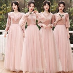 핑크드레스 들러리드레스 원피스 벨벳 롱 필 02 롱 벨벳 B 모델 407 03 L