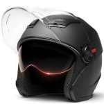 쉴드 반모 하이바 선바이저 오토바이 헬멧 이중 대두