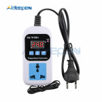 디지털 제어 온도 마이크로 컴퓨터 조절기 스위치 온도계 프로브 EU 110-220V 1500W W2001