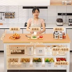 주방작업대 조리대 선반 주방 식당 부엌 수납 정리대 2단