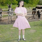 프레클 floral leaf midi skirt in m