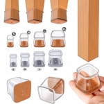 바닥 보호대 의자 미끄럼 커버 사각 다리 두꺼운 실리콘 방지 감소 소음