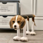 동물 모양 의자 수제 스툴 원목 동물병원 신발장