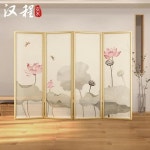 중국 스타일 스크린 거실 침실 파티션 베란다 접이식 연꽃 사무실 다실 모던 장식 1개 6 Pine wood 60