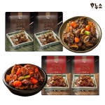 하누소푸드시스템 하누소 하누소 한입 전통 소갈비찜 2팩 한입 매운 소갈비찜 2팩 총 4팩