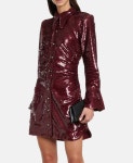 가니 스팽글 드레스 Burgundy