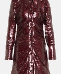 가니 스팽글 드레스 Burgundy