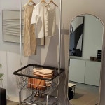 플로어코트랙 다용도 선반 트롤리 이동식 행거 스탠드