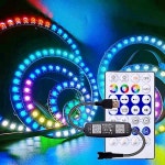 LED 링 주소 지정 USB 28 키 블루투스 음악 컨트롤러 내장 8 16 24 35 45 픽셀 WS2812B 5050RGB