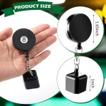 르베미 당구 스누커 풀 큐 초크 홀더 팁 홀더용 벨트 클립이 2피스 접이식 실용적인 도구 Square